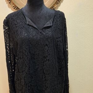 Elegant Black Lace Blouse